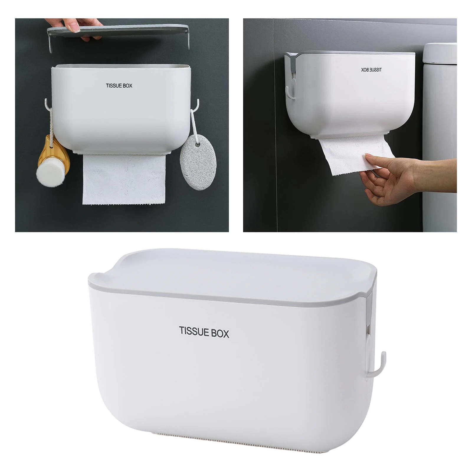 Waterproof Toilet Paper Roll Holder Tissue StorageBox Bathroom Kitchen