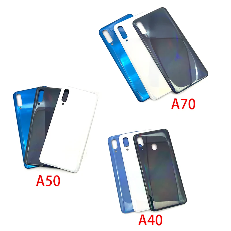 Задняя стеклянная крышка для Samsung Galaxy A30 A40 A50 A70 Крышка батарейного отсека задняя
