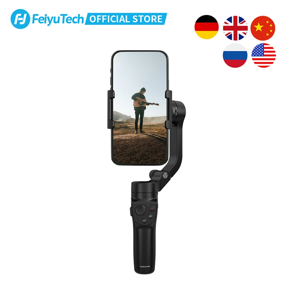 Ручной Стабилизатор FeiyuTech Vlog Pocket 2 селфи Палка для смартфонов iPhone 8 7 plus XS XR HUAWEI P30 pro Samsung|Штативные головки| |