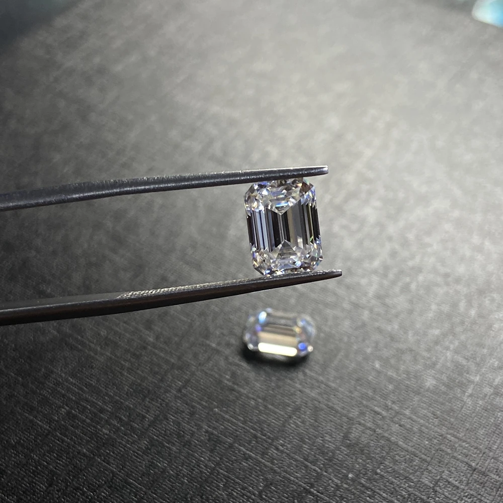 6 cts изумрудная огранка Высокое качество 10*12 мм VVS1 лабораторный созданный