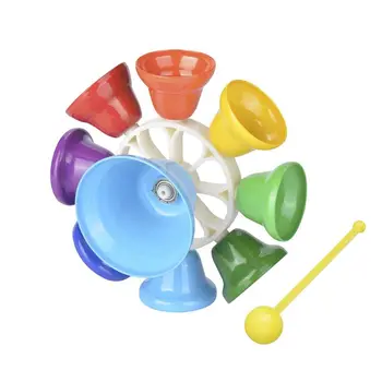 

Students School Handbells Colorful Clear Sound Multi-purpose Octave Teaching Aids Percussion Instrument Hand Bell Noise Maker
