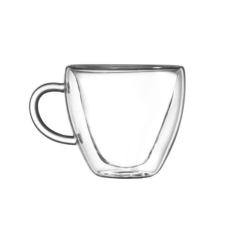 double wall heart shaped transparent coffee mugs – Mugplugplus