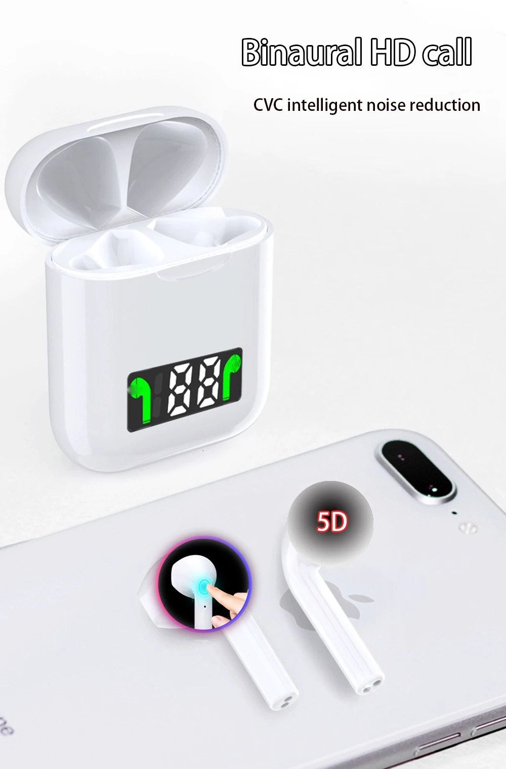 Original Smart 1:1 I99 TWS Earpiece Pop Up Bluetooth 5.0 Wireless Stereo Earphones Mini Sport Headset Bluetooth Earphone Earbuds