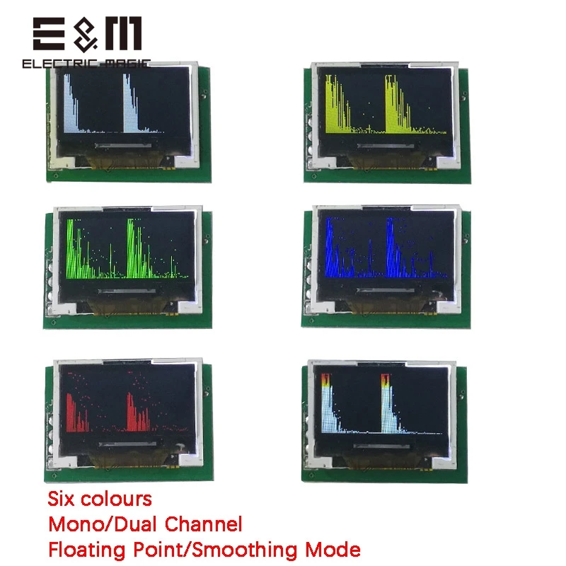 Ips экран мини многомодовый 6 цветов ЖК-дисплей музыкального спектра разъем модуля Play продукт поддержка моно/двухканальный часы календарь
