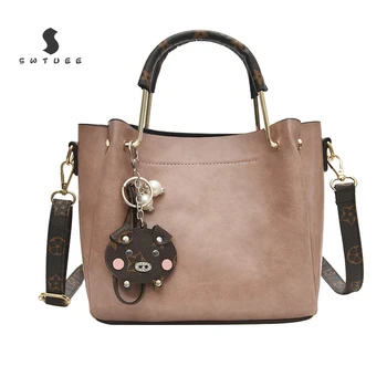 

Fashion Ladies Leather Handbags High Quality Wide Strap Luxury Female Shoulder Bag Wild Lady Bag Portable Bag