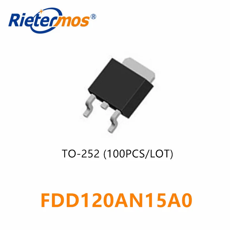 100 шт. FDD120AN15A0 TO252 FDD120AN SMD высокое качество | Электроника