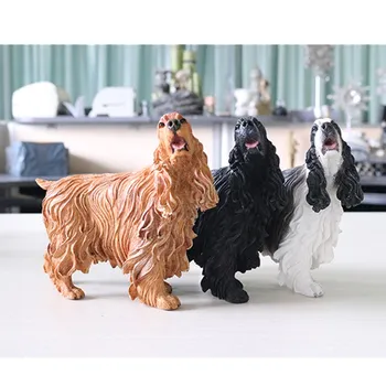 

Sales Cute Simulation Puppy Statue Spaniel English Cocker Spaniel Figurine Terriers Resin Sculpture Crafts Business Gifts L3441