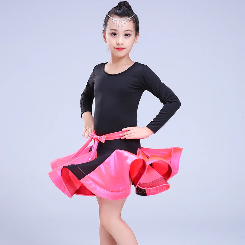 Pink style2 Платье для латинских танцев для девочек; платья для конкурса бальных танцев; карнавальные, праздничные, вечерние, сценические платья с бахромой в стиле Гэтсби - Цвет: Pink style2
