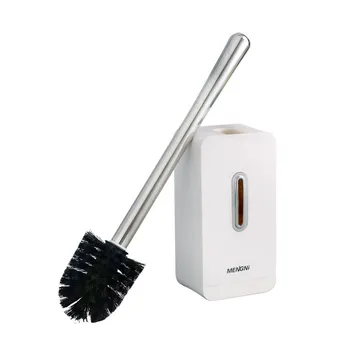 

Wall Mounted Stainless Steel Toilet Bowl Brush And Holder Set Bathroom Cleaning Wall Suction Toilet Brush Supplies