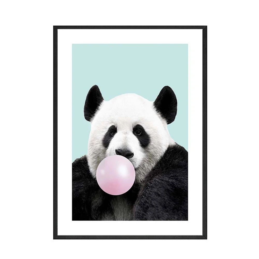 Baby-Nursery-Wall-Art-Cute-Cartoon-Animal-Pictures-Bubblegum-Giraffe-Panda-Posters-Zeabra-Canvas-Painting-For (4)