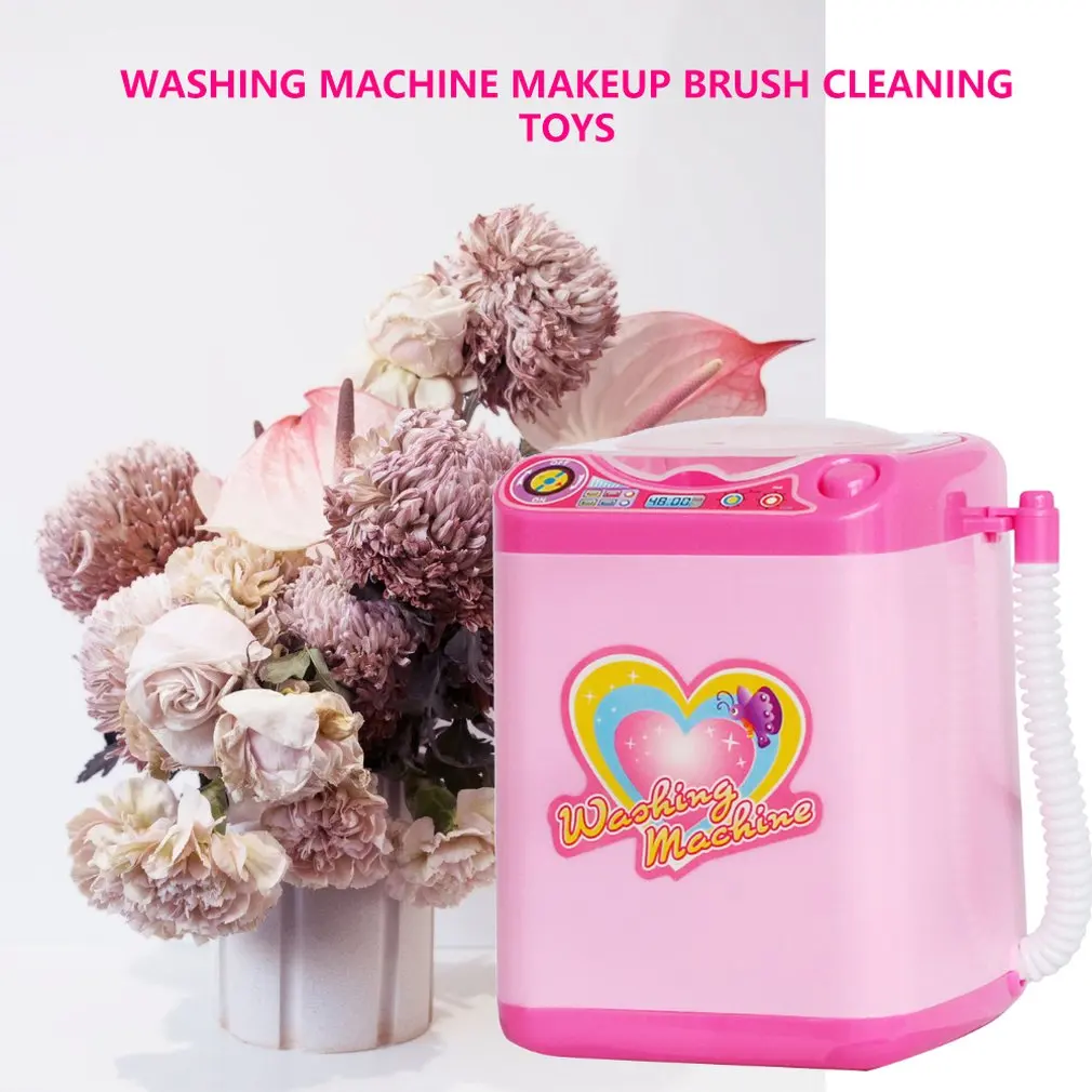 Children'S Simulation Electric Washing Machine Makeup Brush Cleaning Machine Children'S Early Education Toys