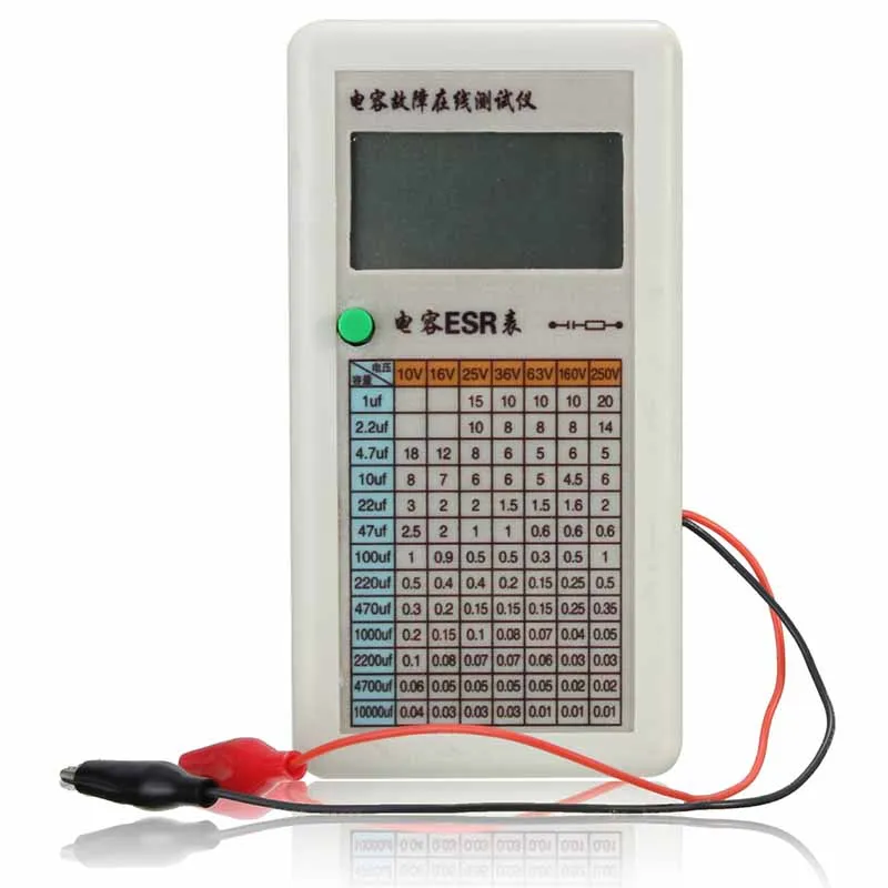 LCD Digital Capacitor ESR Tester Internal Resistance Meter Test In Circuit