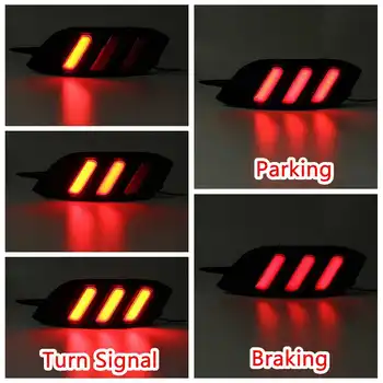 

Pair Rear light For Honda for Civic Sedan 2016 2017 2018 LED DRL Rear Bumper tail light Brake Lights turn Signal lamp reflector