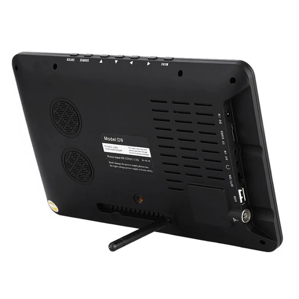 LEADSTAR 9 inch Portable TV With ATSC Tdt Digital Tv Analog Mini Tv For Car Boat Outdoor Support USB TF PVR MP4 H.265 AC3