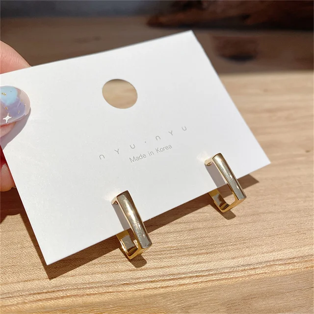 Exquisite Geometric Square Stud Earrings for Women Shiny Rhinestone 925 Sterling Silver ​Party Jewelry Accessories Gift 1