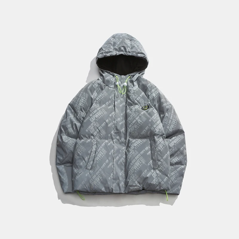 color 1 Зимние куртки, мужские парки, уличная одежда, куртка-карго с капюшоном, пальто, Толстая теплая верхняя одежда, мужская куртка с буквенным принтом HC014 - Цвет: color 1