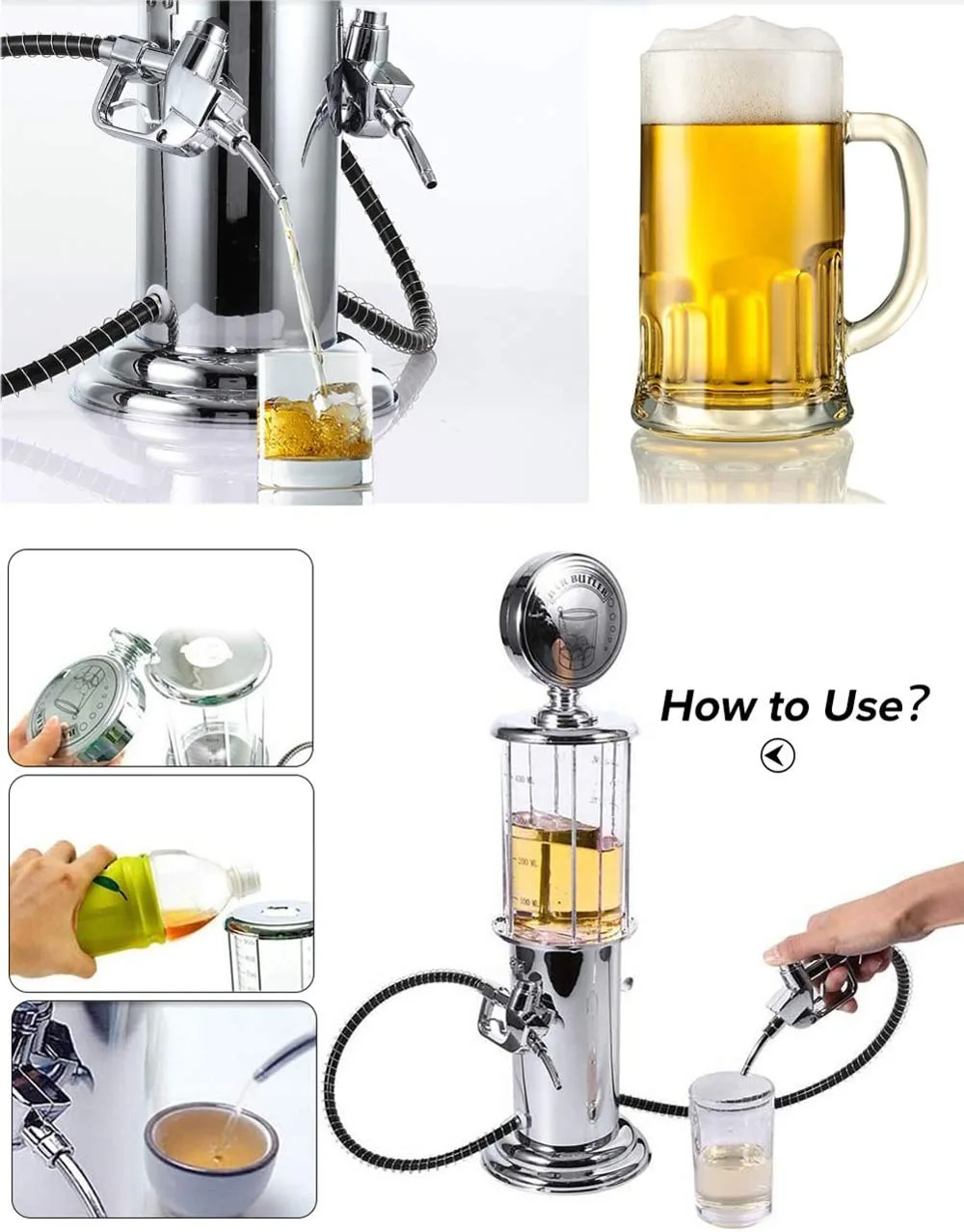 Купить Дозаторы для алкоголя Unbranded Gas Pump Liquor Dispenser Single ...