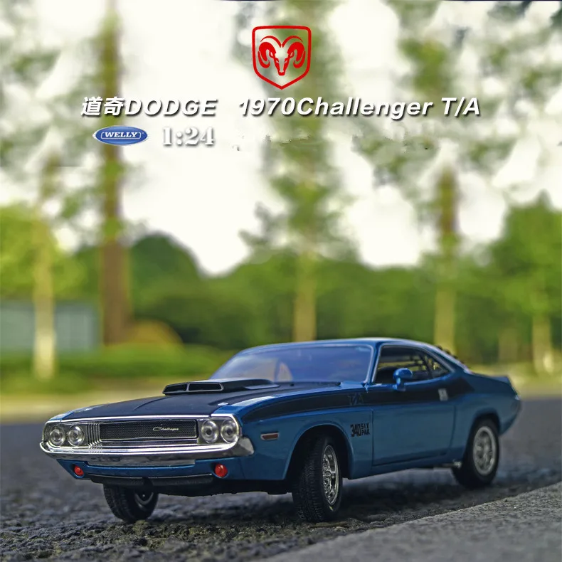 WELLY 1:24 Dodge Challenger модель автомобиля из сплава Модель автомобиля Моделирование Украшение автомобиля коллекция Подарочная игрушка Литье под давлением модель мальчика