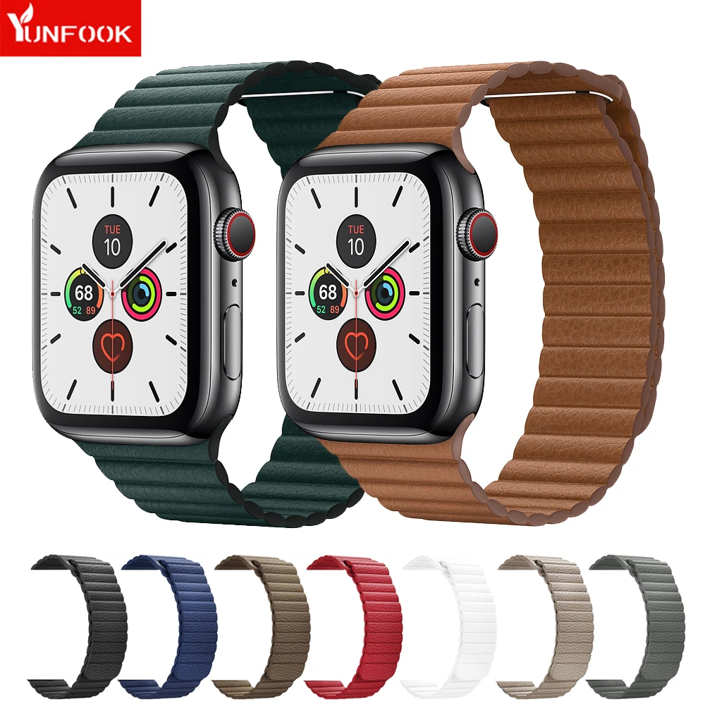 Кожаный ремешок для apple watch 5 ремешок 44 мм 40 мм correa apple watch 4 3 2 1 iwatch ремешок 42 мм 38 мм браслет аксессуары для часов