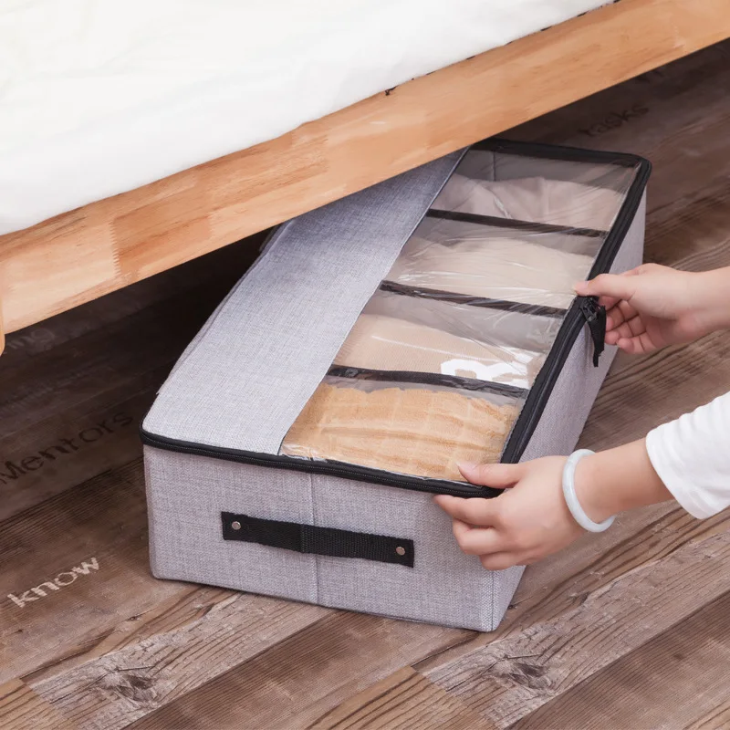 Transparent cover Shoe Box Foldable box for Shoes Storage Sneaker Box with compartments Clothing Organizer under bed storage