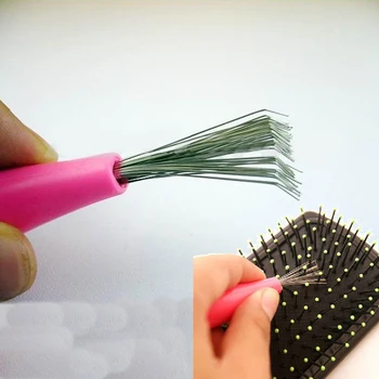 

Comb Hair Brush Cleaner Remover Cleaning Tool Built-in Plastic Random Color Handle Shower Salon Home Style Essential Tool