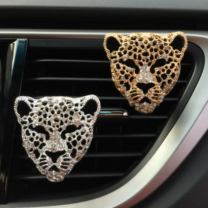 Bling Car Air Freshener In Auto Interior Decor Aroma Car Diffuser Vent Clip  Diamond Leopard Solid Perfume Girls Car Accessories - Ornaments - AliExpress