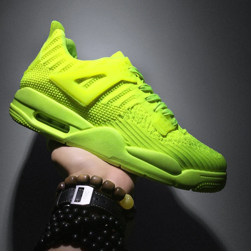 Баскетбольная обувь для мужчин осень Flyknit дышащие баскетбольные кроссовки для мужчин со шнуровкой амортизация Ретро Jordan обувь Basket Homme