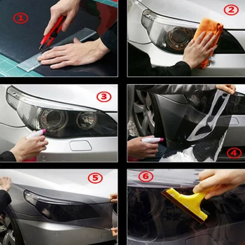 

PVC Light Cover Film 30x200cm Motor boats Replacement Exterior Durable