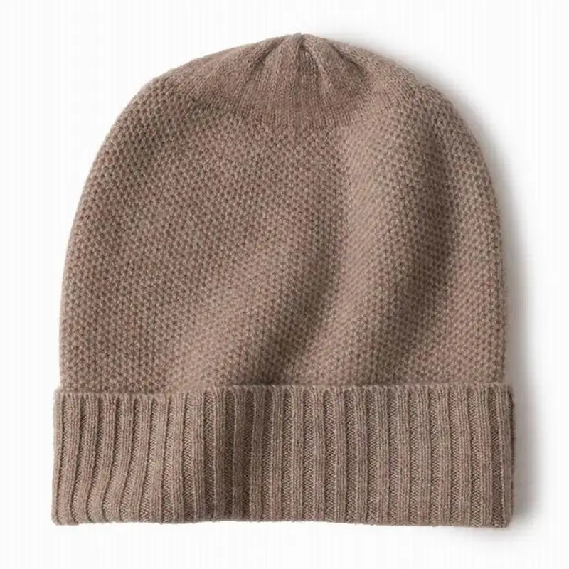 Bogeda новая кашемировая шапка для женщин, верблюжьи черные шапочки, зимняя теплая шапка из натуральной ткани, мягкие теплые шапки для девочек, подарок - Цвет: Коричневый