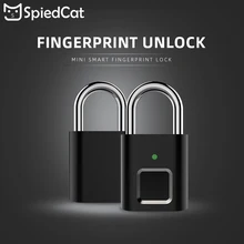 Мини Смарт-брелки, отпечаток пальца, замок, портативный, перезаряжаемый, электронный, безопасность, замок, водонепроницаемый, безопасность, дверь, багаж, защита от кражи