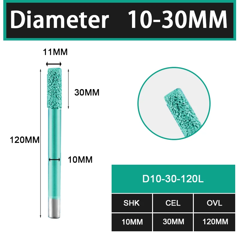 d11-D10-30l-120-PD UCHEER 1 шт. плоское дно пайка Камень Гравировка фрезы мрамор гранит для ЧПУ машина резьба инструменты - Длина режущей кромки: d11-D10-30l-120-PD