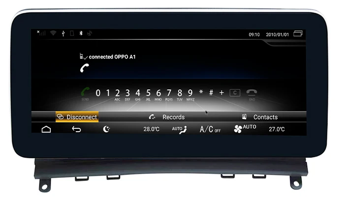 10,25 дюймовый Android 9,0 автомобильный DVD gps плеер для Mercedes Benz W204 c-класс 2008-2010 4 Гб ram+ 64 ГБ rom gps навигация Bluetooth