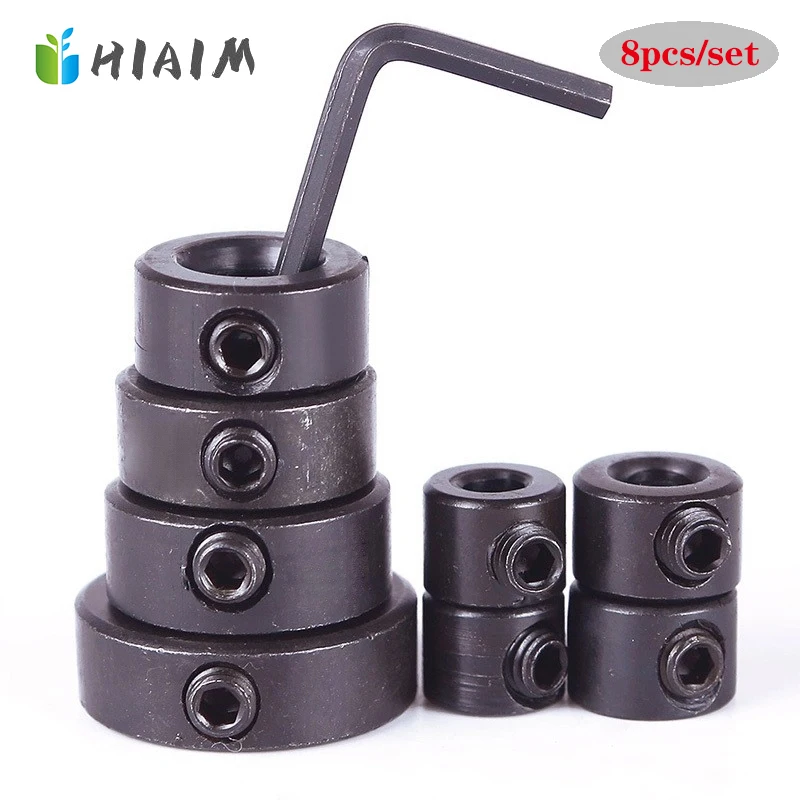 

HIAIM 8pcs 3-16mm Woodworking Drill Locator Drill Bit Depth Stop Collars Ring Positioner Drill Locator Wood Drill Bit Tool Set A