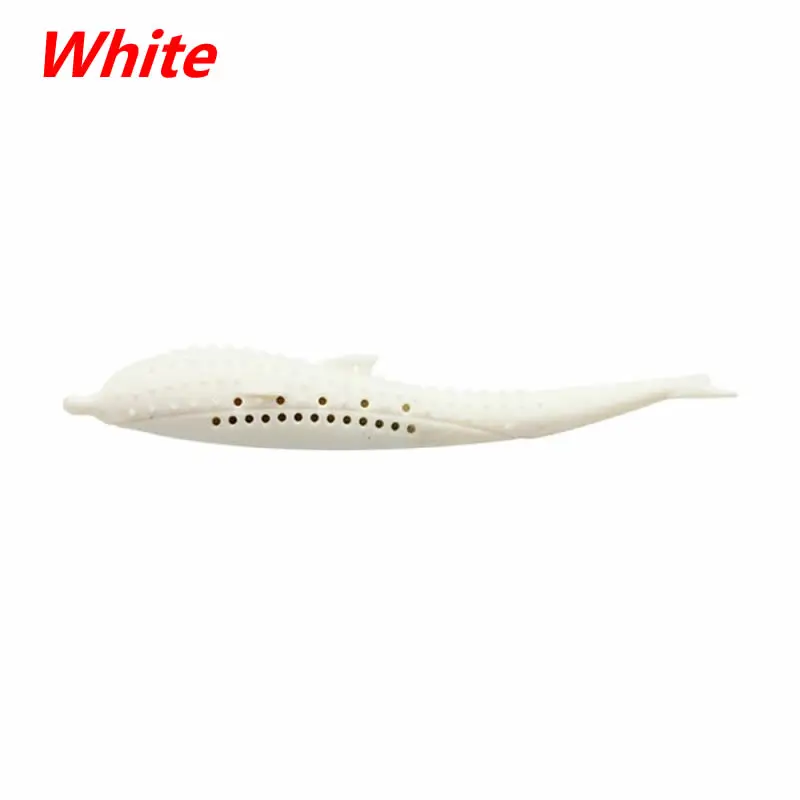 White С рисунком кота и рыбки, Форма игрушки для кошек Catnip зубная щетка для собак зубного камня чистка зубов силиконовый инструмент молярная палка для кошек 449E - Цвет: White