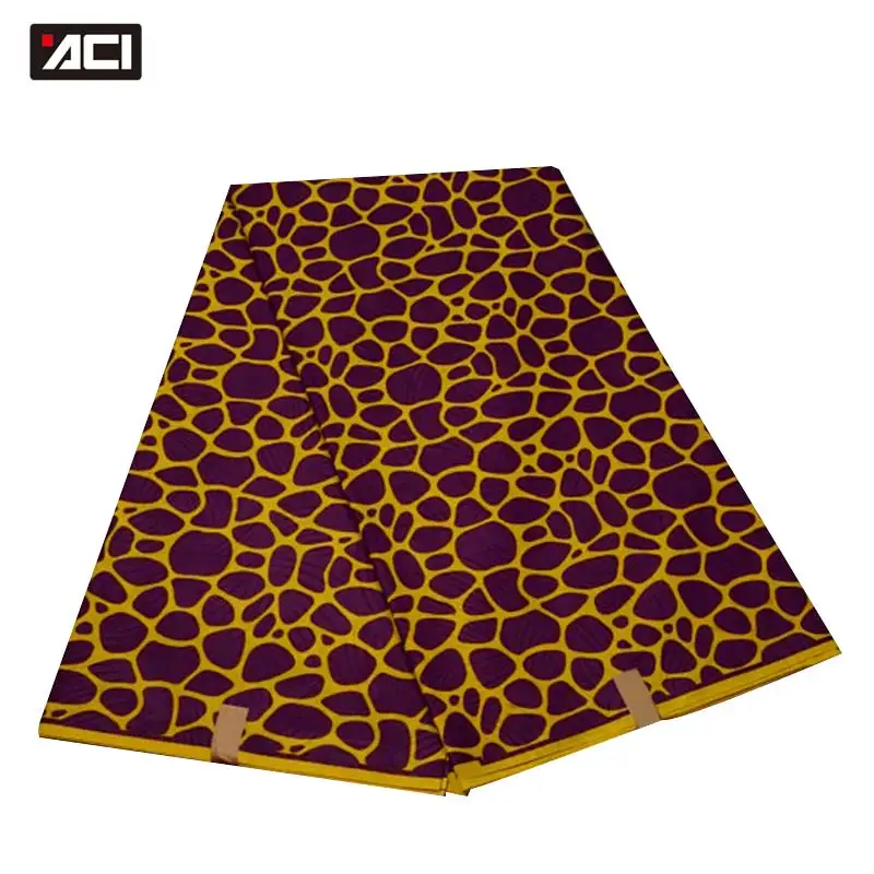 

ACI New Fashion Ankara African Wax Print Fabric 6 Yards/Piece Polyester Veritable Wax Tissu Africain Nigeria Wax African Batik
