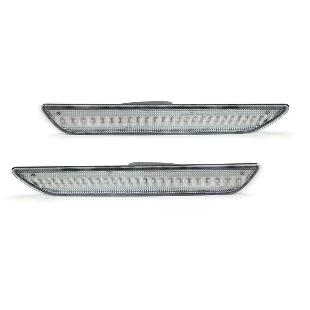Clear Lens W/Red LED Rear Side Marker Light For Ford Mustang