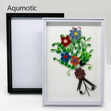 Aqumotic 3d рамка для фотографий 1 шт. образец рамка дисплей коробка ремесла художественная модель рамка номерного знака без плавающего коллажа Suppice