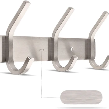 

Wall Towel Hook Bathroom Kitchen Stainless Steel Wall Mounted Towel Cleaning Cloth Holder Hanger