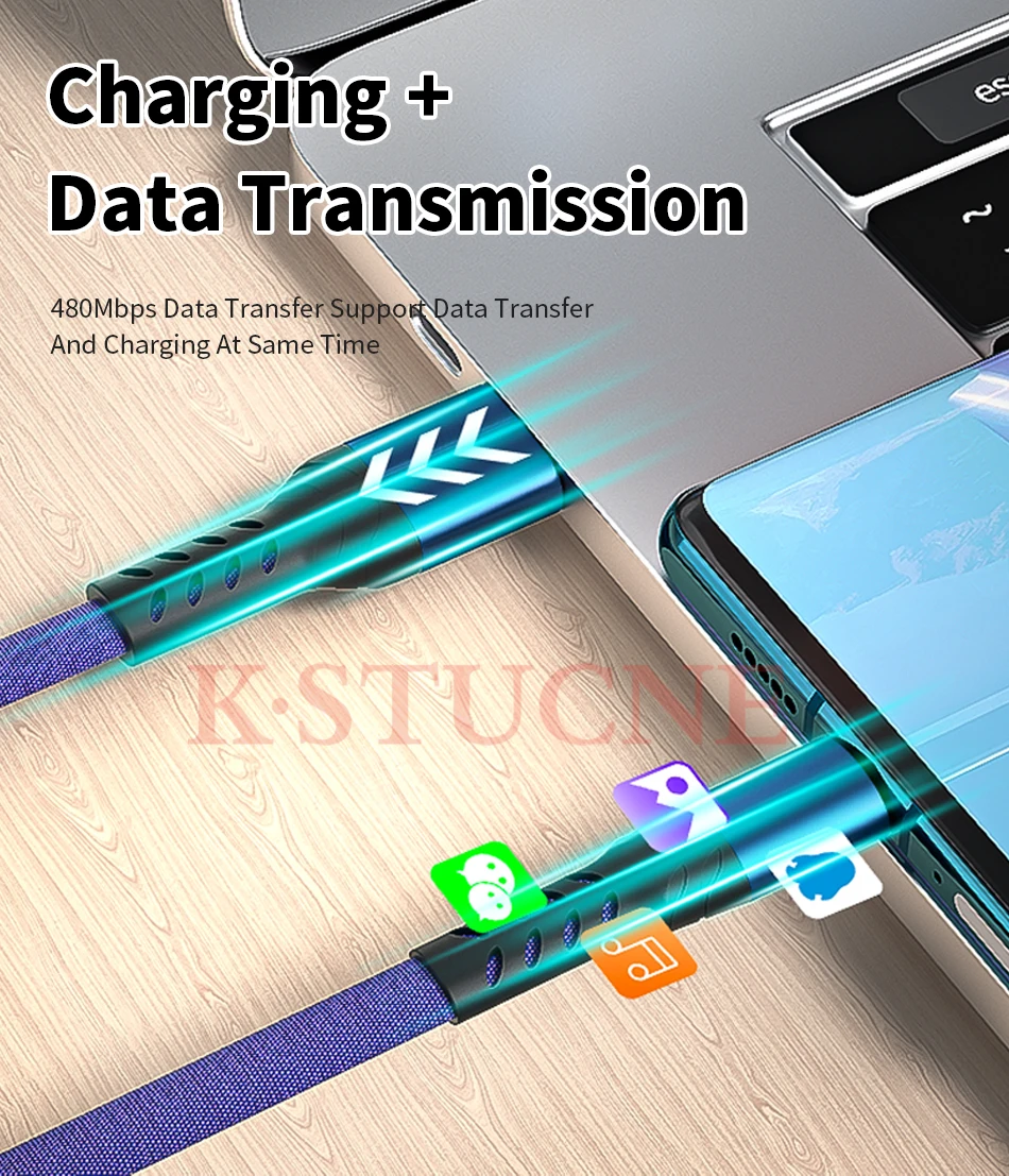 3 А usb type-C кабель для Xiaomi Redmi Note 7 USB-C кабель для быстрой зарядки для мобильного телефона type-C для samsung Galaxy S9 S8 Plus S10 шнур