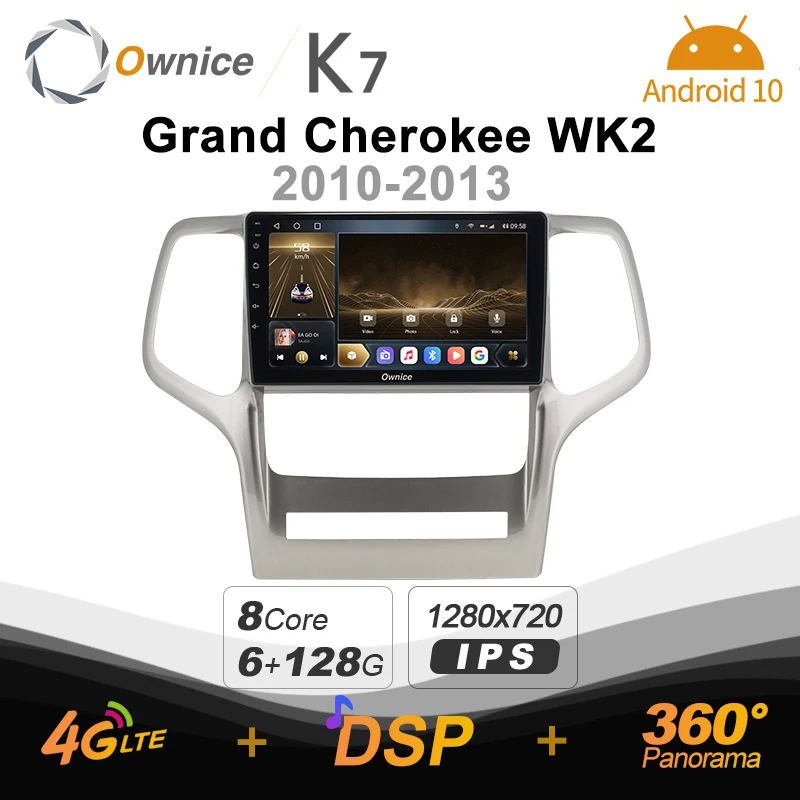 Автомобильная Мультимедийная система Ownice K7 Android 10 0 6 ГБ + 128 Гб для Jeep Grand Cherokee WK2