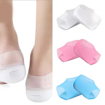 

1 pair Solid Color Invisible Height Increase Socks Soft Heel Pads Silicone Insoles Foot Care Protector High Quality