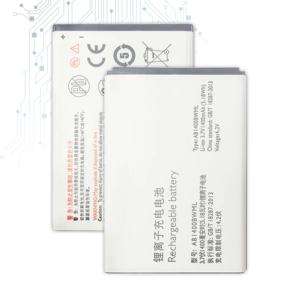 

Ykaiserin 1400mAh Rechargeable Lithium Polymer Battery For Philips Xenium S301 S308 AB1400BWML