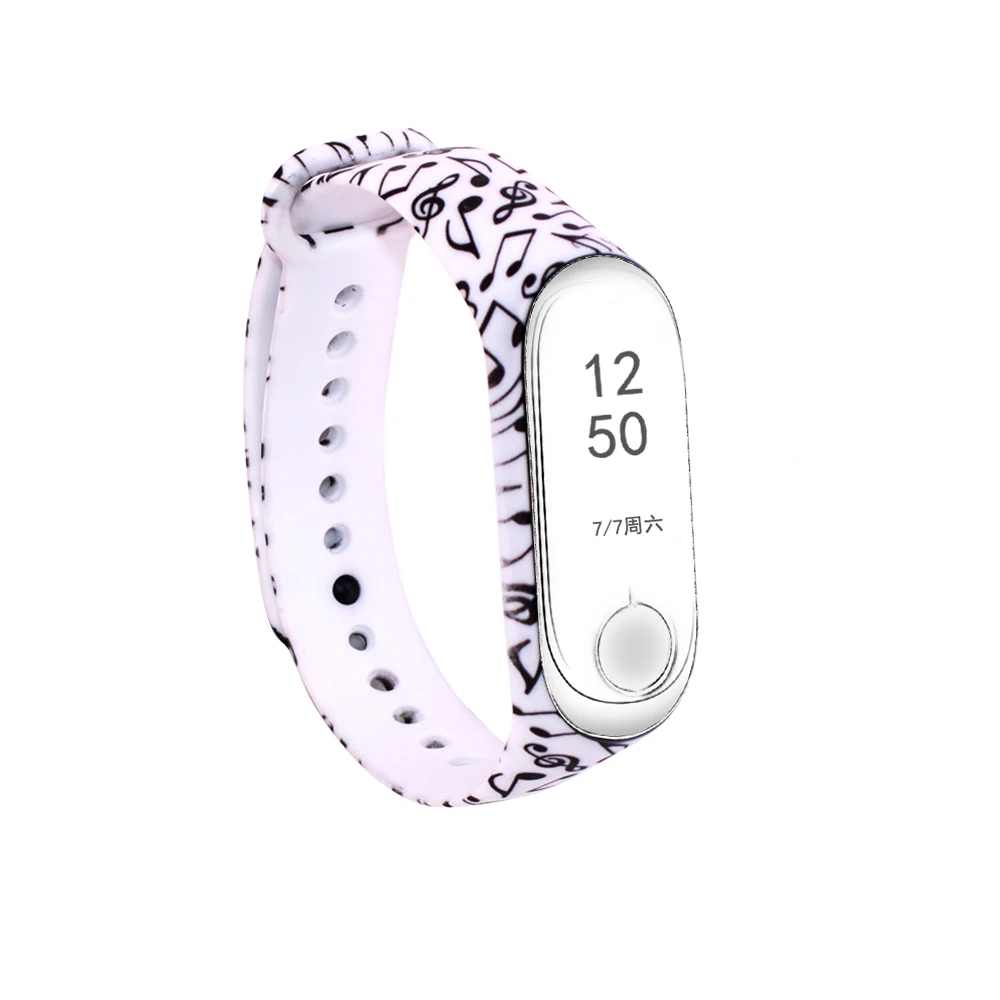 Mi band 3 4 красочные ремешки mi band 3 4 аксессуары сменный силиконовый браслет для Xiaomi mi 3 4 смарт-браслеты - Цвет: 23