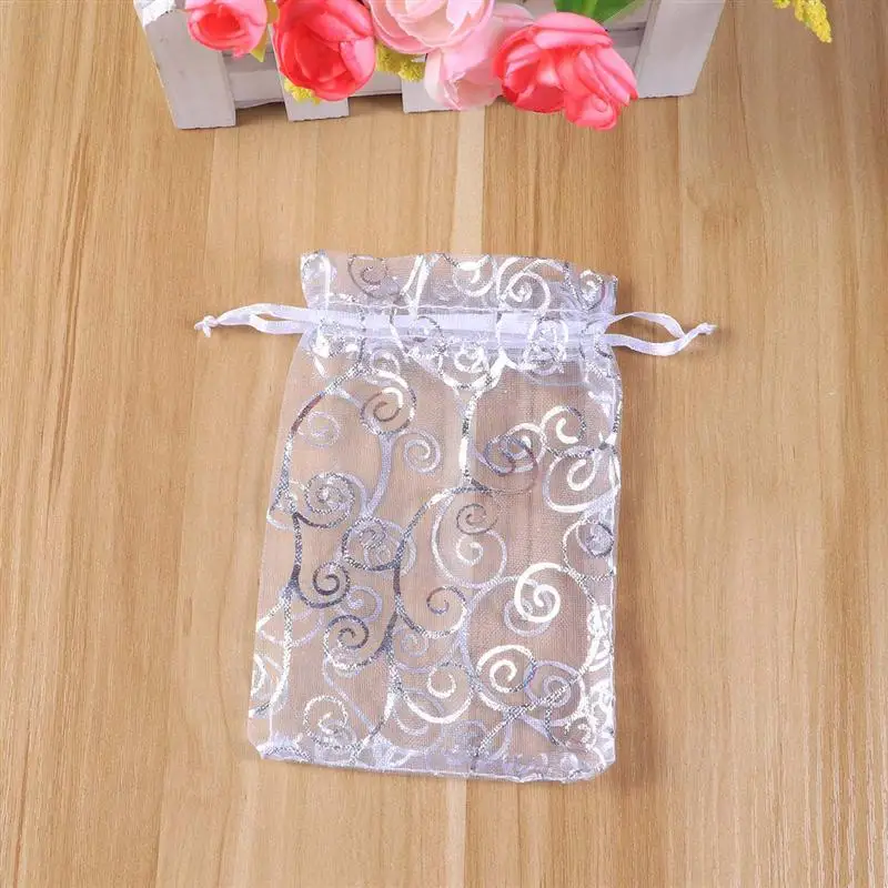 50 шт. мини-подарочные сумки с узором из ротанга мешки для конфет обертывания Сумки на шнурке для рождества, свадьбы, вечеринки