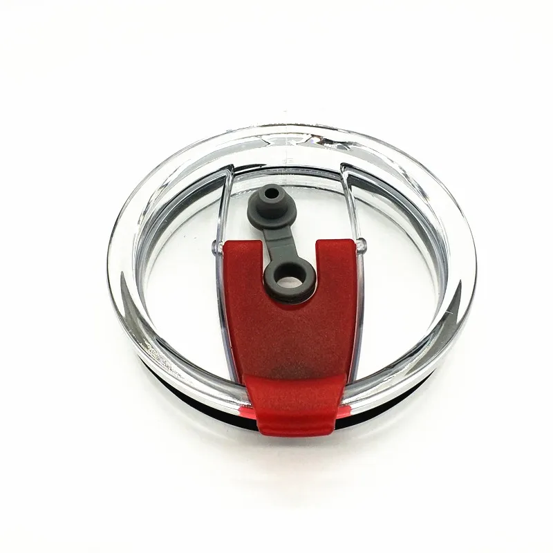 red lid Всплеск защита от проливов крышкой закупорка бутылок крышка стакан с ручкой силиконовые подставки покрытие для сумки для 20/30 rtic YETI чашка-кружка - Цвет: red lid