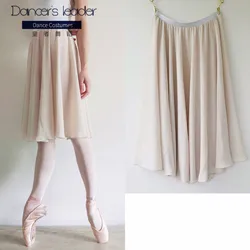 Ballet Costume Leotard for Women's Practice Dress Long Skirt Silk Smooth Mesh Gymnastics Leotard Tights Performance Dress Skirt