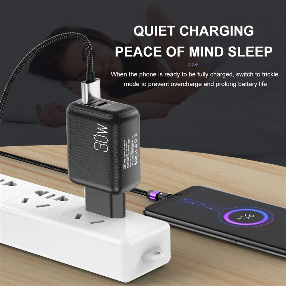 charger 65w UKGO PD 30W 2 Ports EU US UK Plug Fast Charger Adapter For iPhone 12 11 Samsung Xiaomi Huawei QC 3.0 Mobile Phone Quick Charger charger 65w