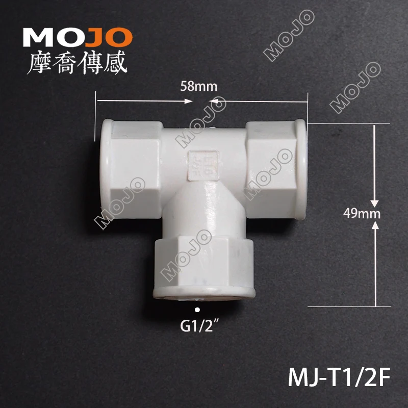 

Pipe fitting DN15 diameter Plastic MJ-T1/2F(10pcs/lot) POM Tee connector pipe joint Plumbing fittings