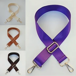 Color nylon wide shoulder strap bag accessories long strap adjustable single shoulder messenger solid color long bag strap