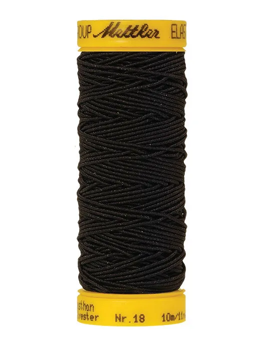 Нить-резинка ELASTIC METTLER, цвет черный, 10 м
